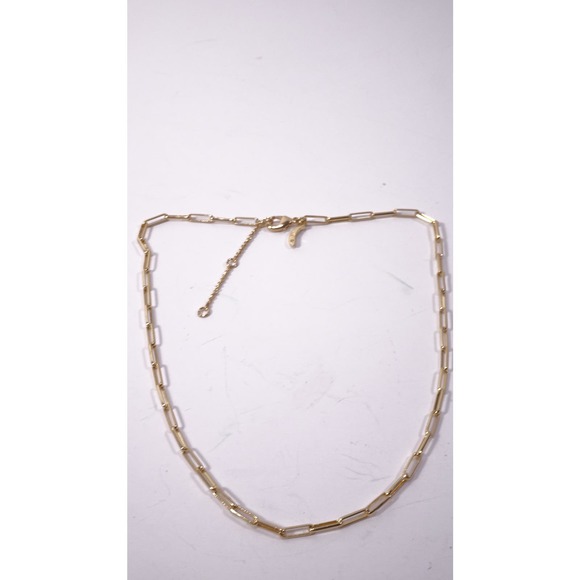 Banana Republic Women's Gold PAPERCLIP CHAIN NECKLACE NWT 38 - Picture 2 of 13